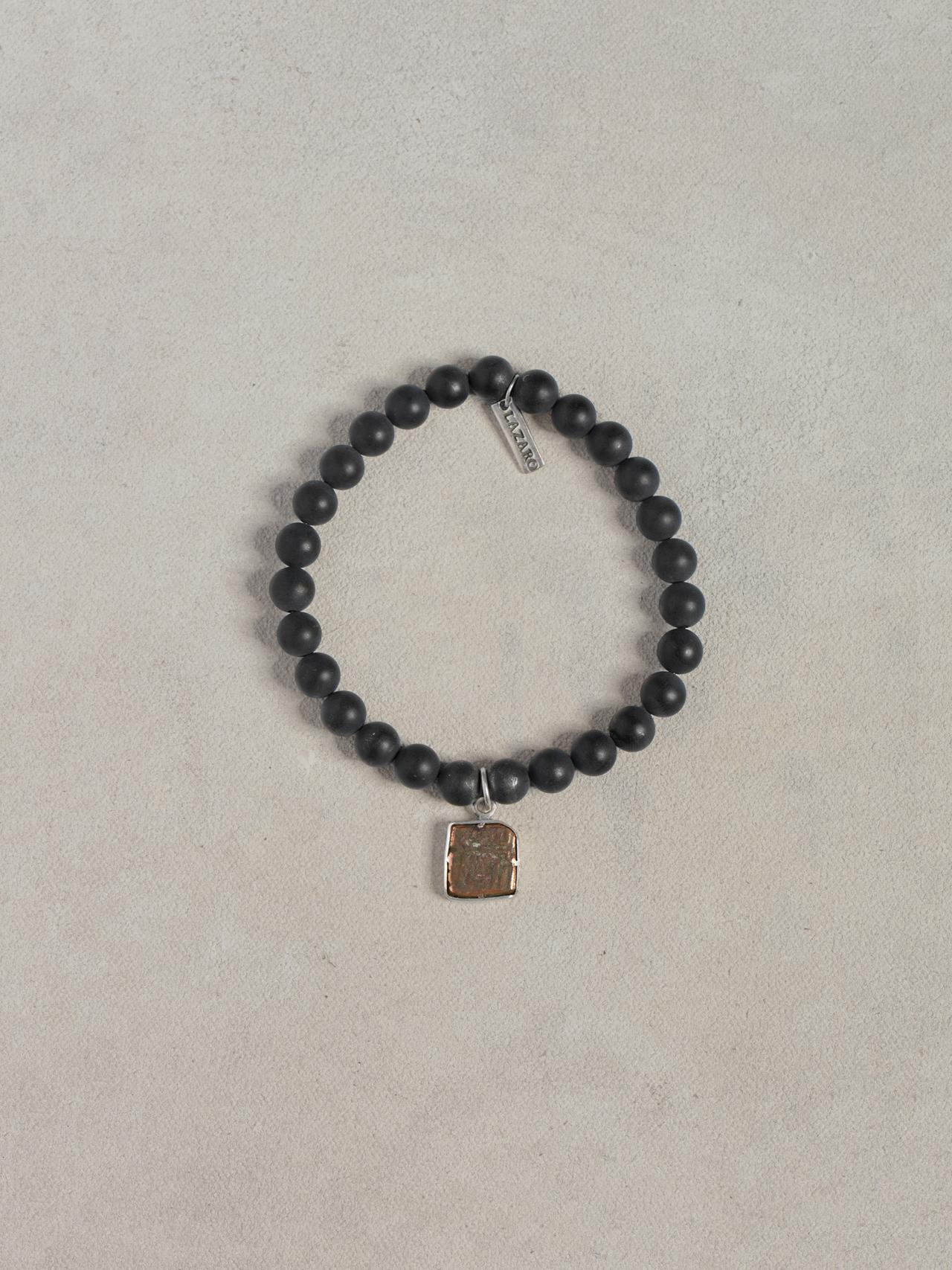 Onyx Bead Coin Bracelet image number 1