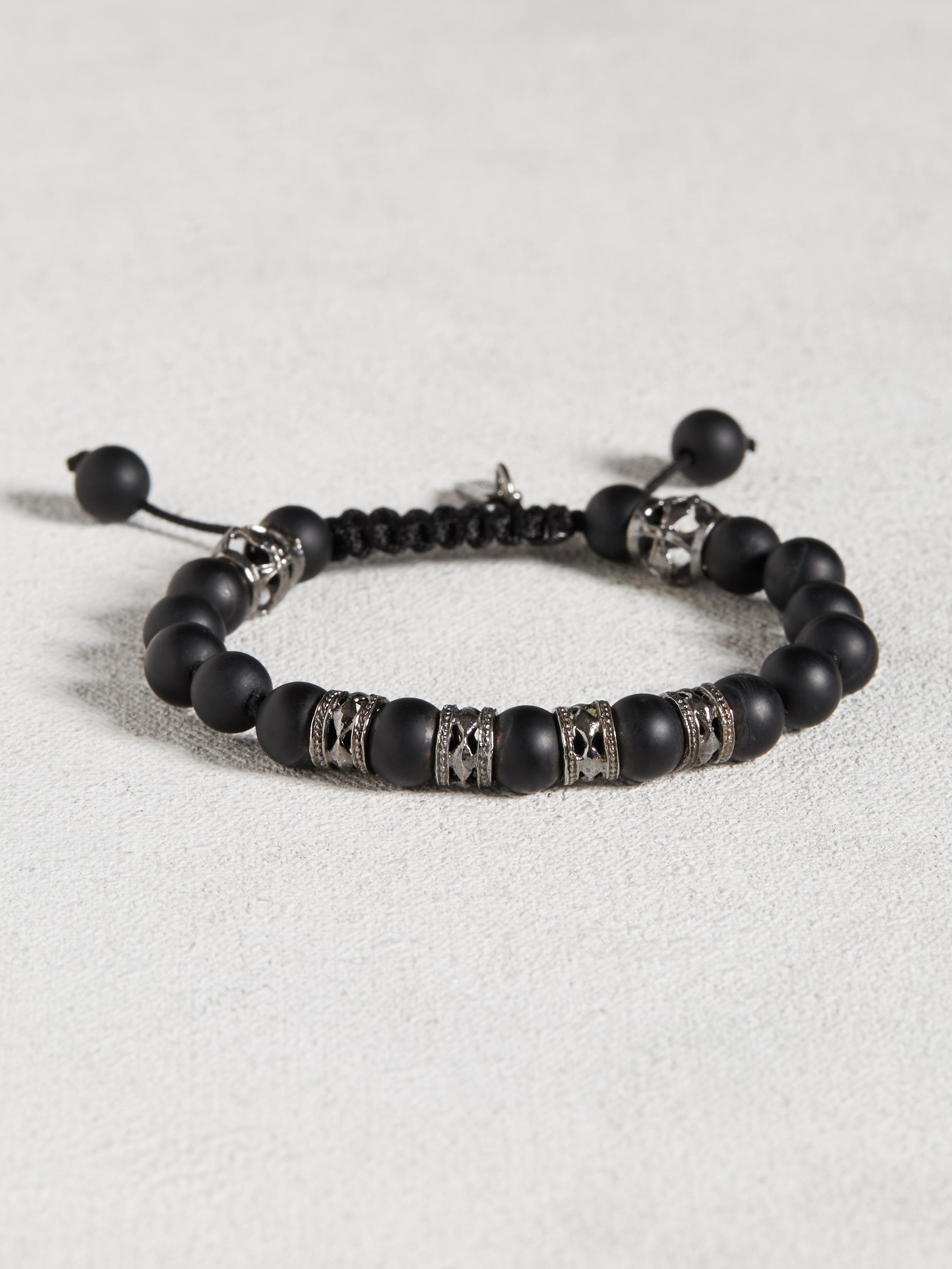 Black Onyx Bracelet with Cutout Roundels image number 1