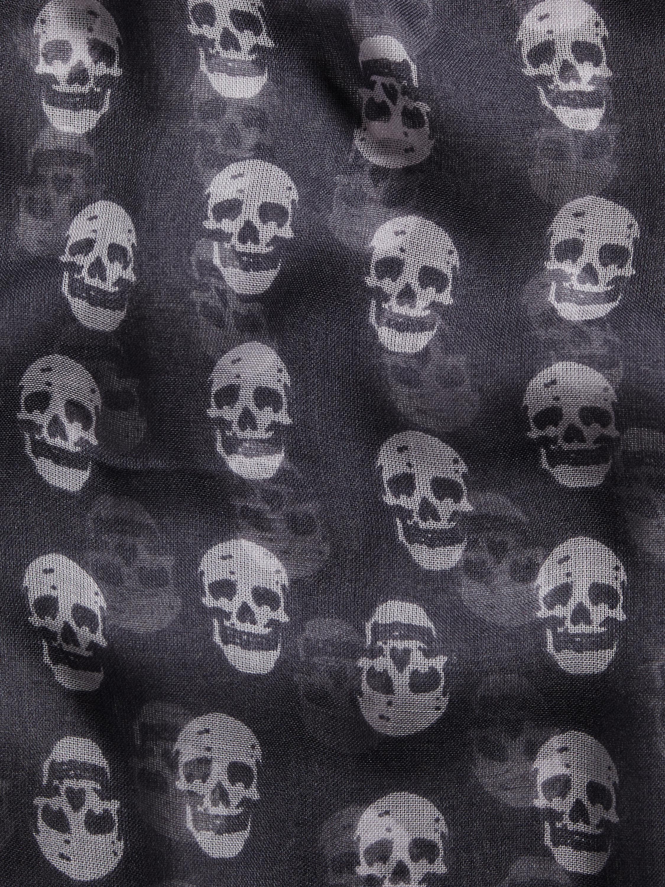 Skull Print Scarf image number 2