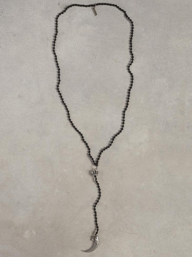 Onyx Hook Beaded Necklace image number 1