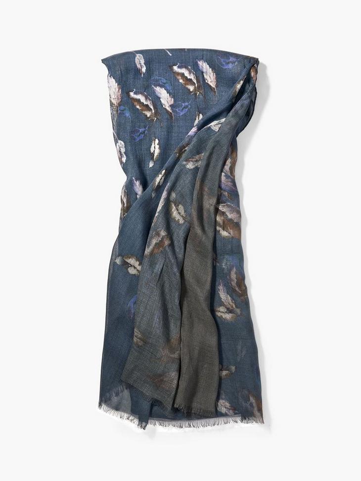 Modal Feather Print Scarf image number 1