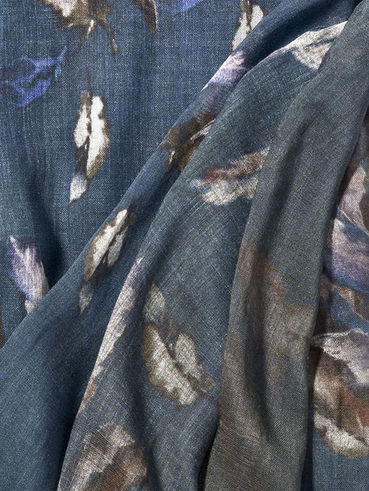 Modal Feather Print Scarf image number 2