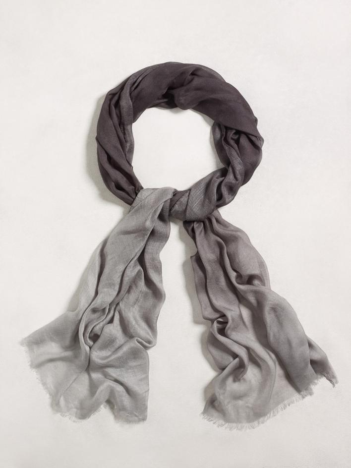 Printed guaze ombre effected scarf image number 1