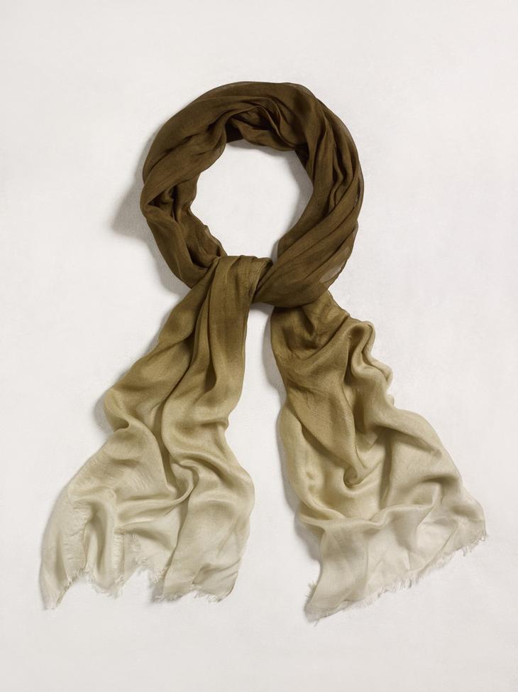 Printed guaze ombre effected scarf image number 1