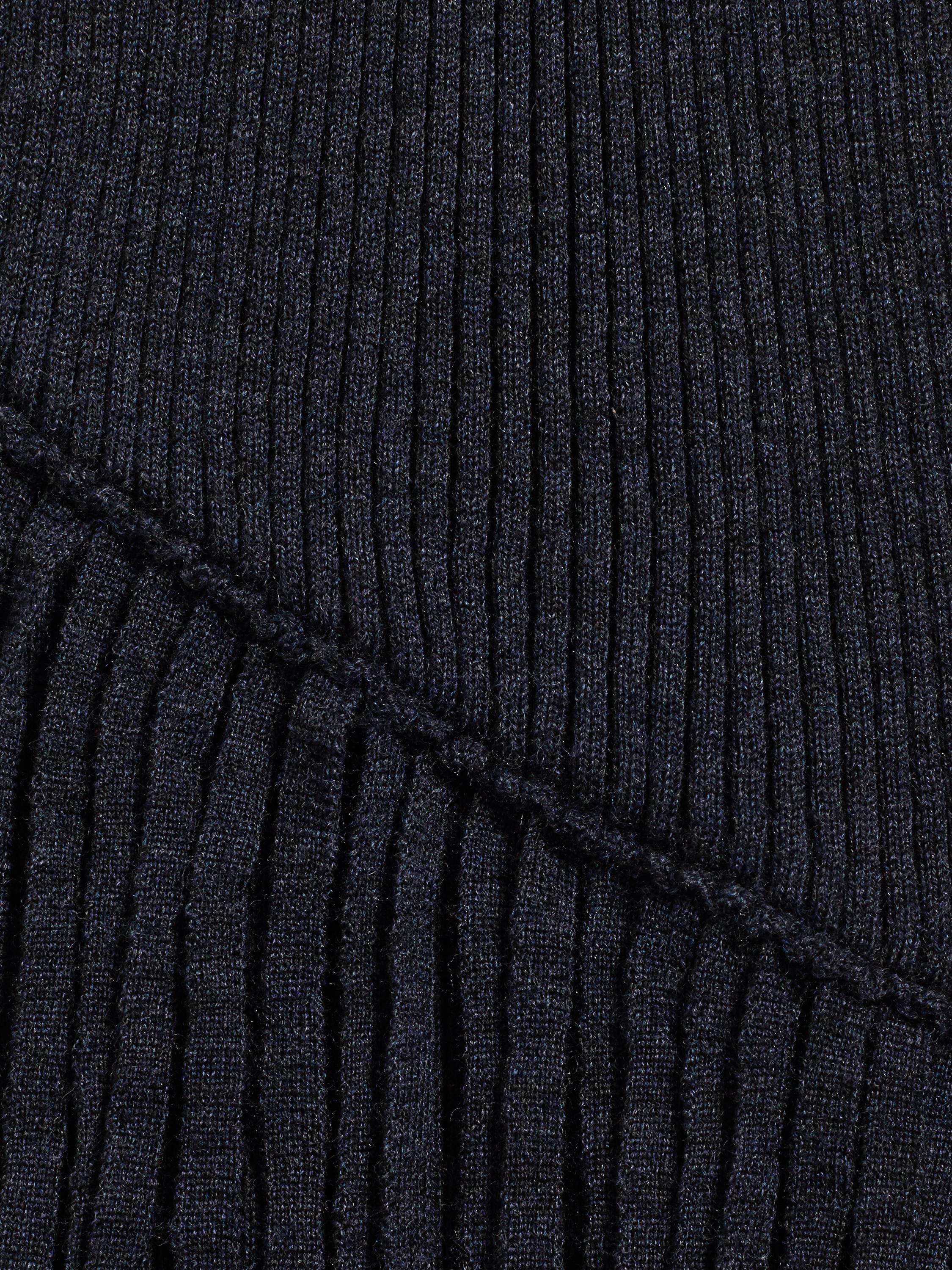 Fine Rib Knit Scarf image number 2