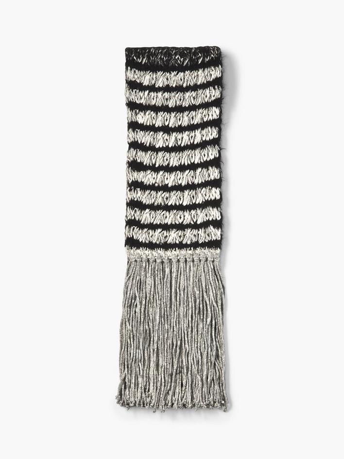 Alpaca and Pima Cotton Knit Scarf image number 1