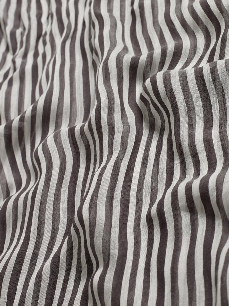 Contrast stripes, self fringe scarf image number 2