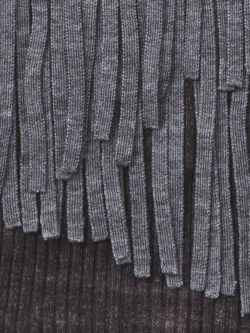 Fringed Merino Wool Scarf image number 2