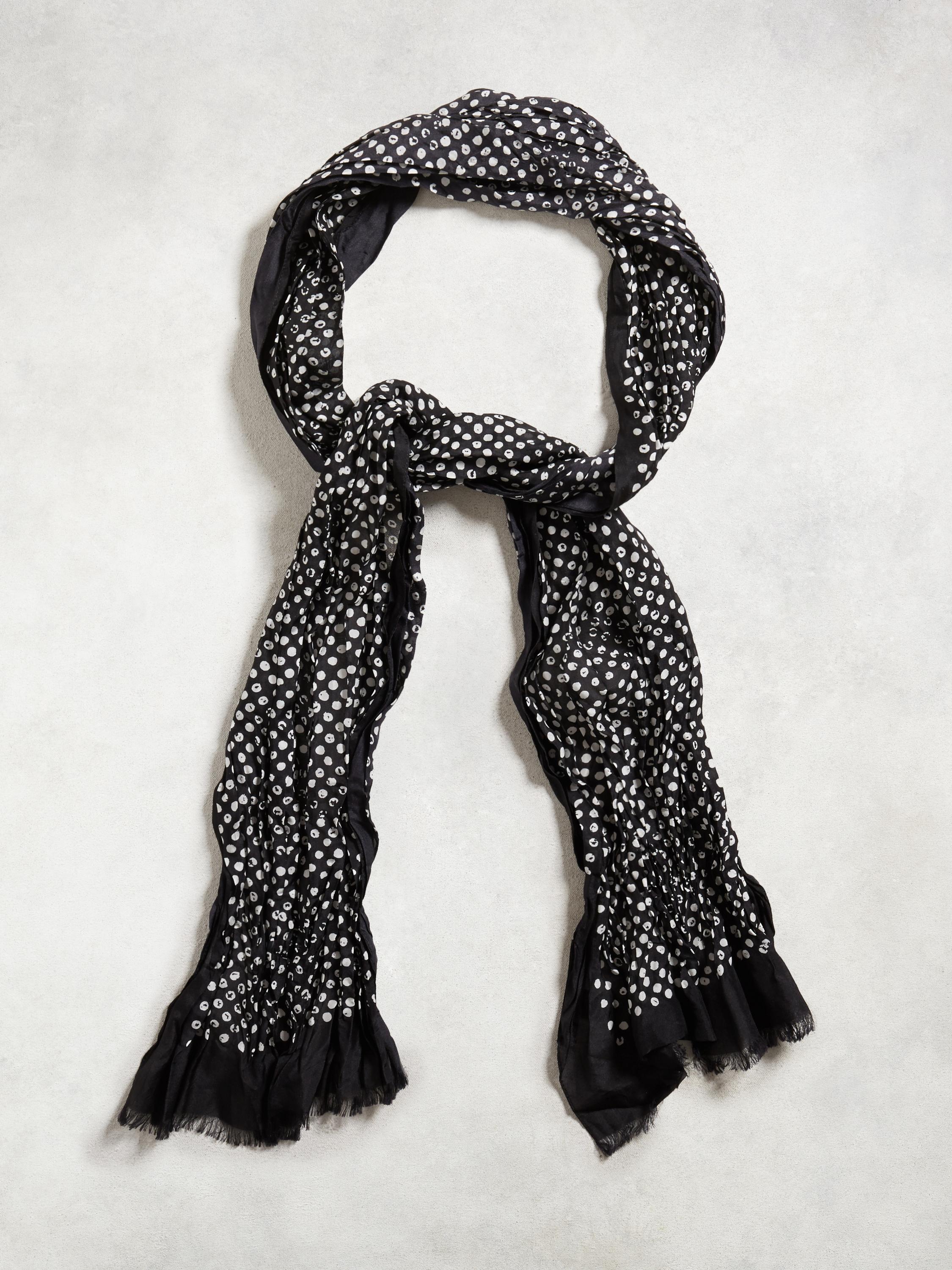 Silk Dotted Scarf image number 1