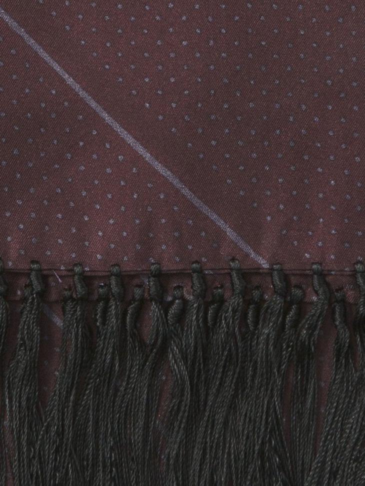 Striped Mini Dot Silk Scarf image number 2