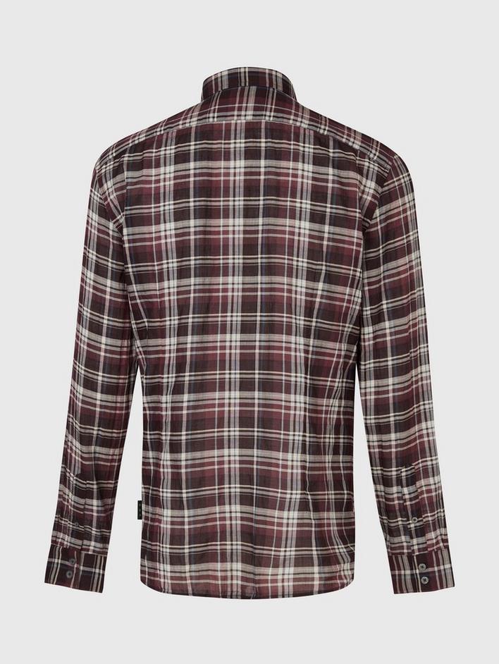 MAYFIELD SLIM FIT POINT COLLAR - PLAID image number 2