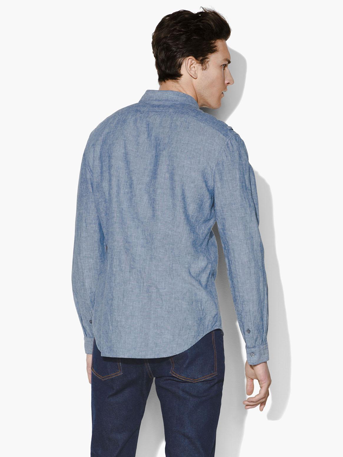 SLIM FIT CHAMBRAY SHIRT image number 2