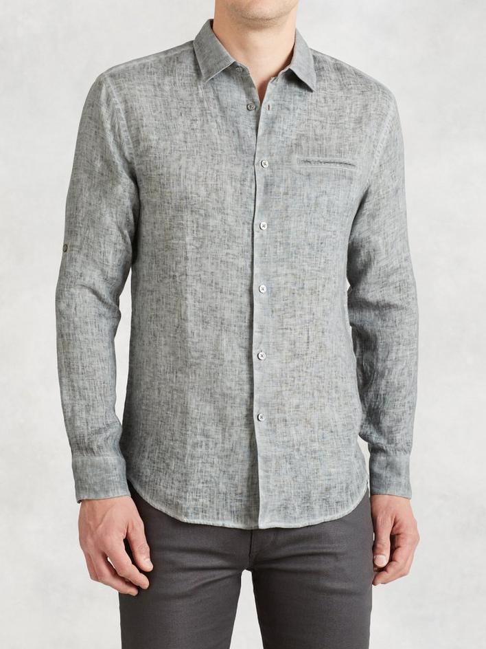 Artisan Linen Rolled Sleeve Shirt image number 1