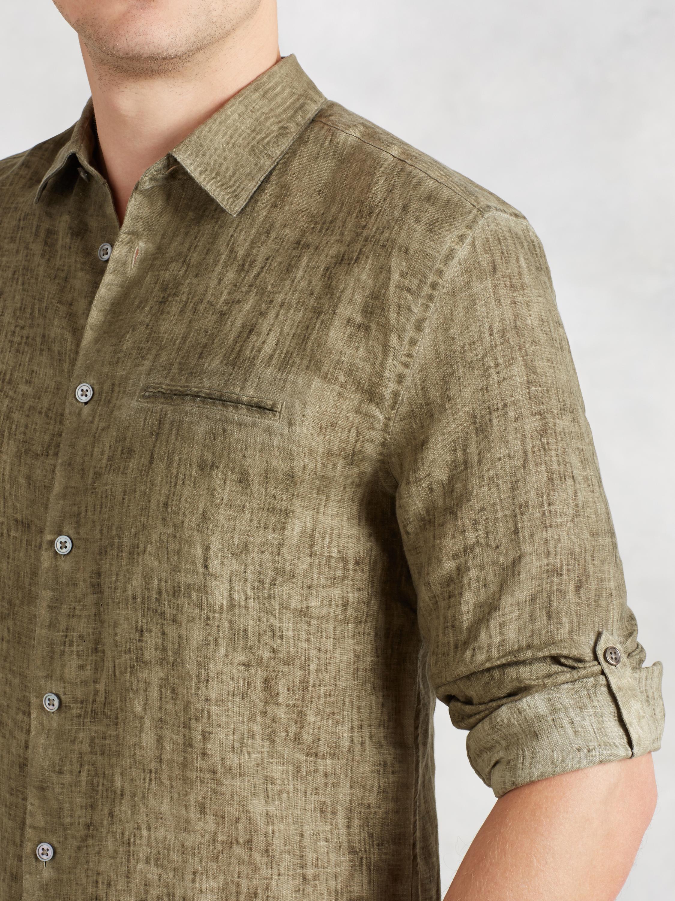 Artisan Linen Rolled Sleeve Shirt image number 3