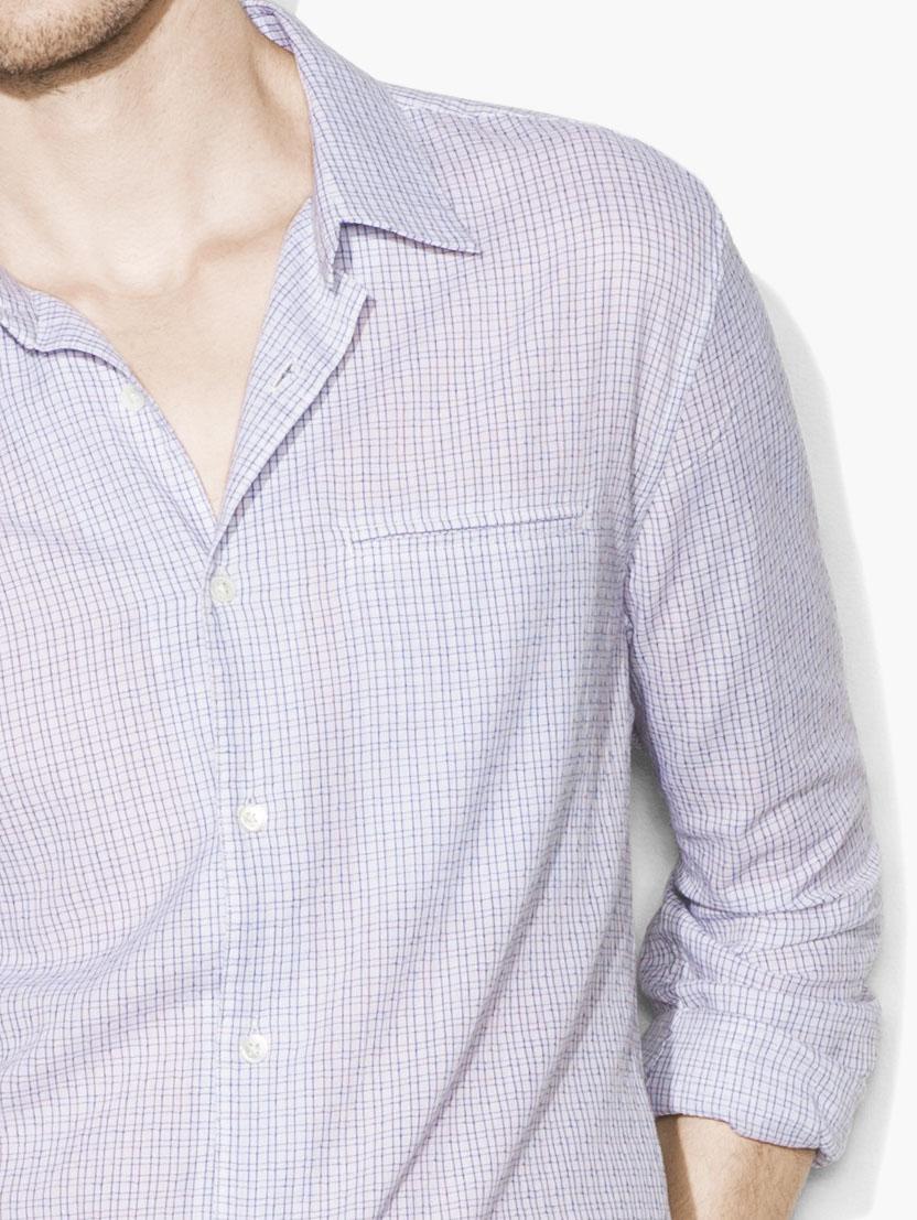 CHECKED ROLL-SLEEVE SHIRT image number 3