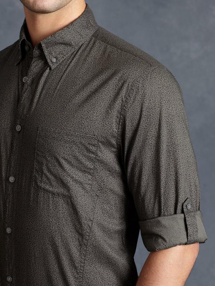 Cotton Abstract Rolled Sleeve Shirt image number 3