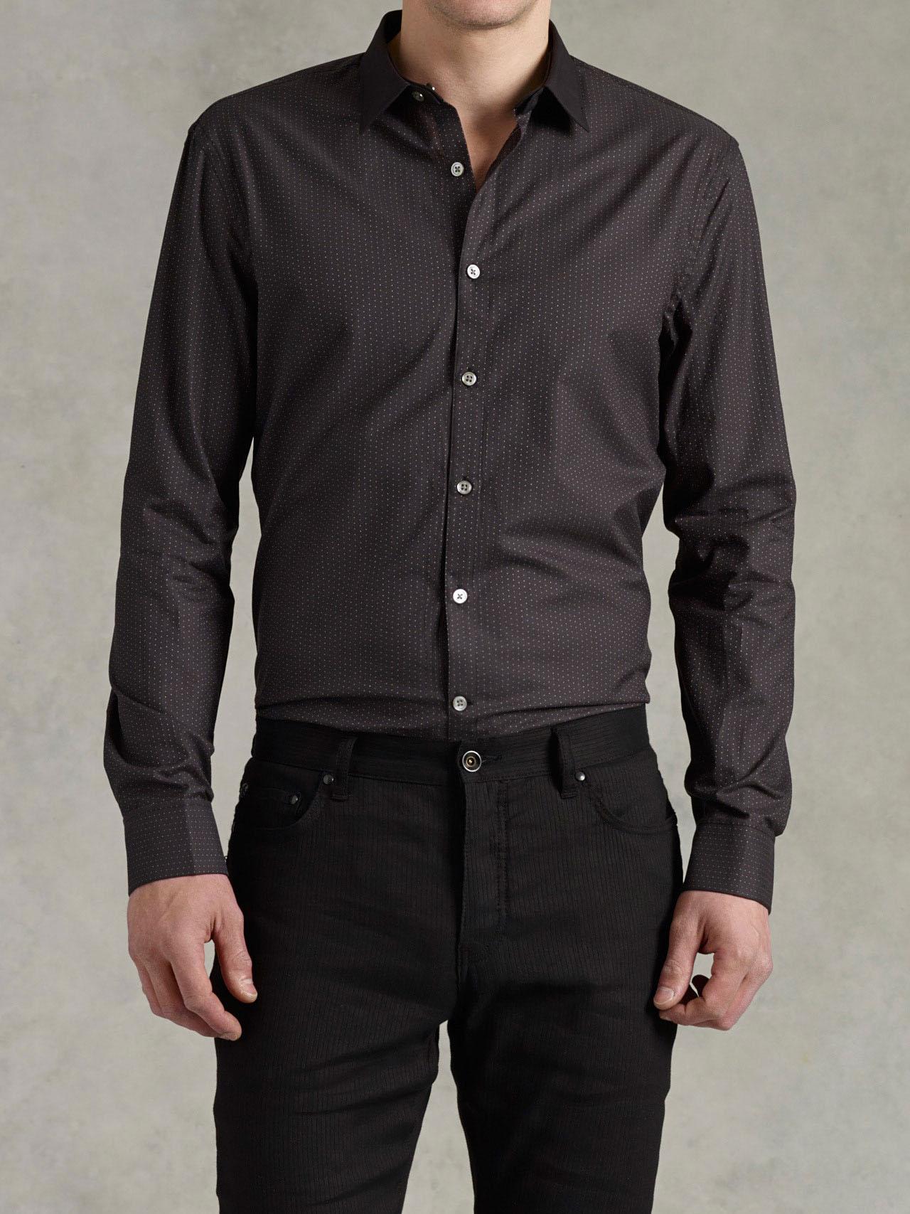 Slim Fit Shirt With Contrast Collar image number 1