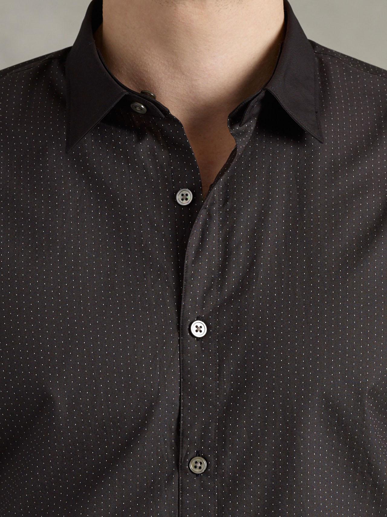 Slim Fit Shirt With Contrast Collar image number 3