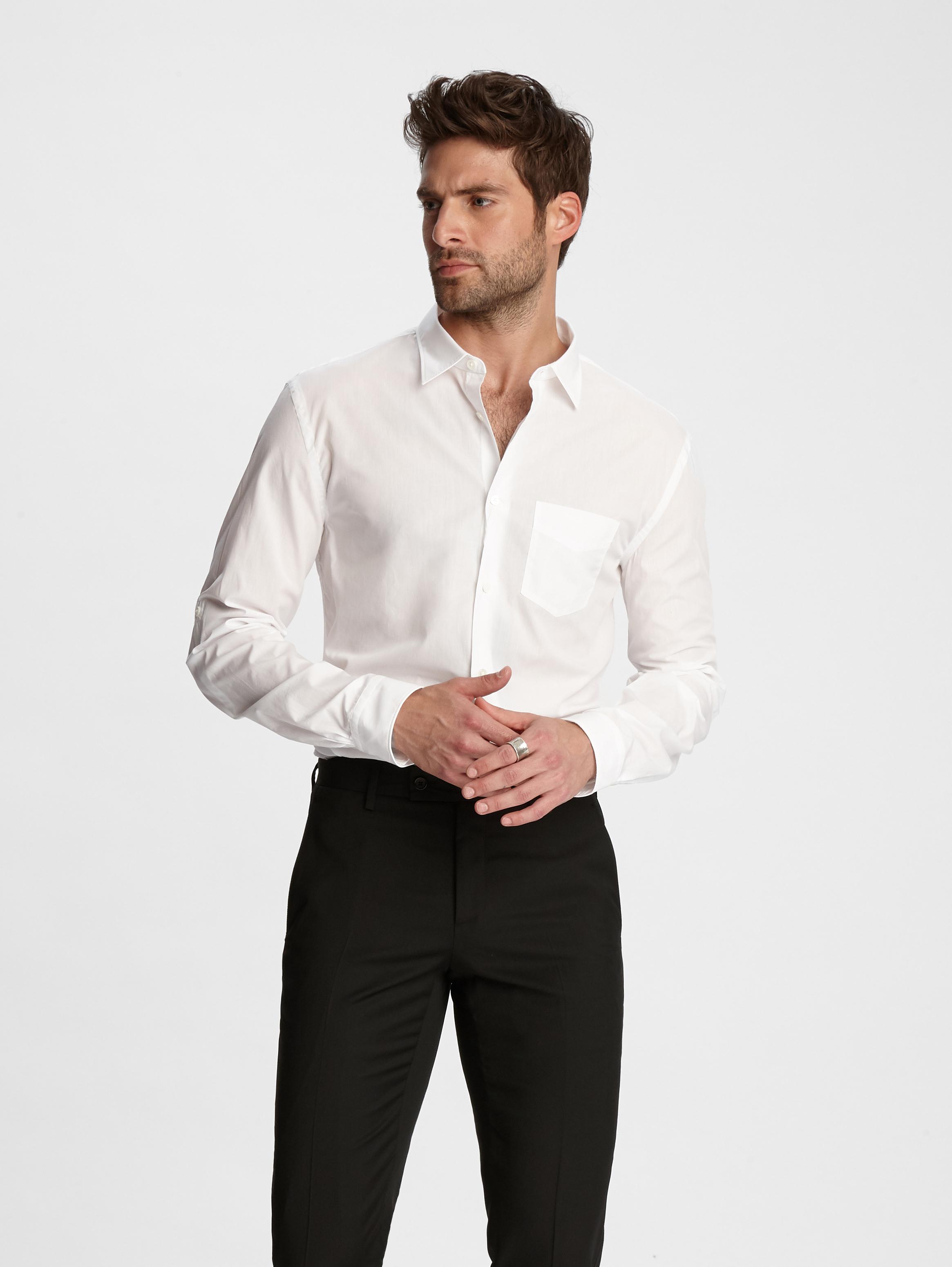 Slim Fit Rolled Sleeve Shirt | John Varvatos