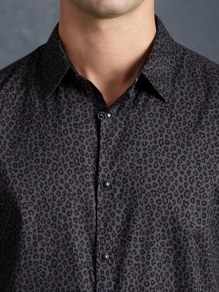 Cotton Leopard Print Shirt image number 3
