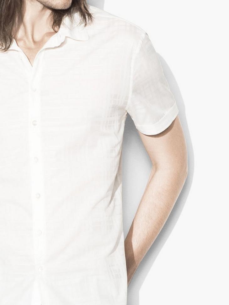 Tonal Plaid Short Sleeve Shirt image number 3