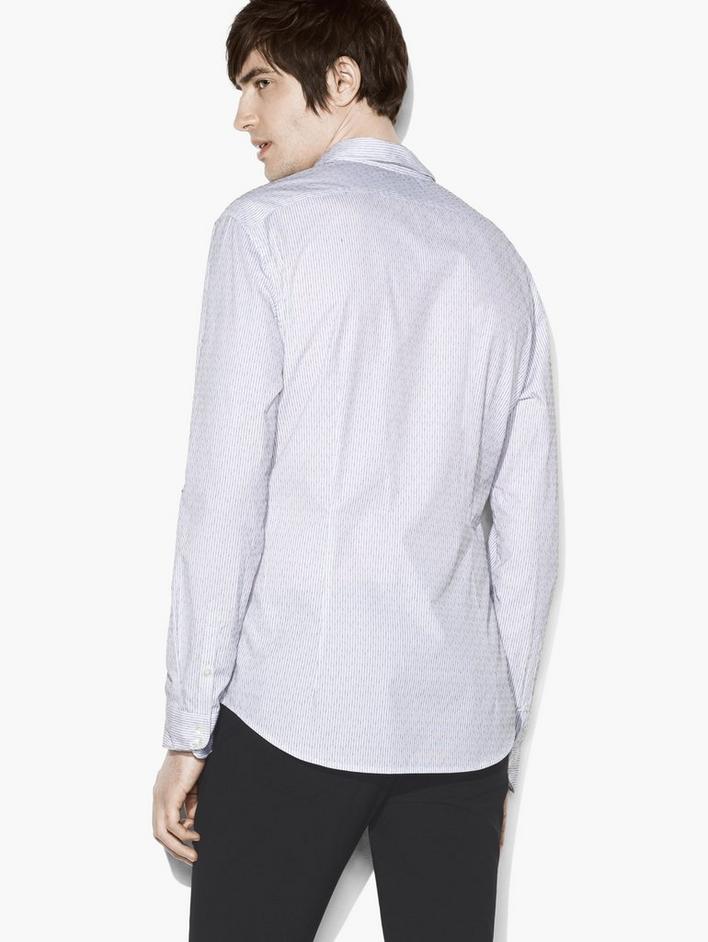 MICRO STRIPE STAND COLLAR SHIRT image number 2