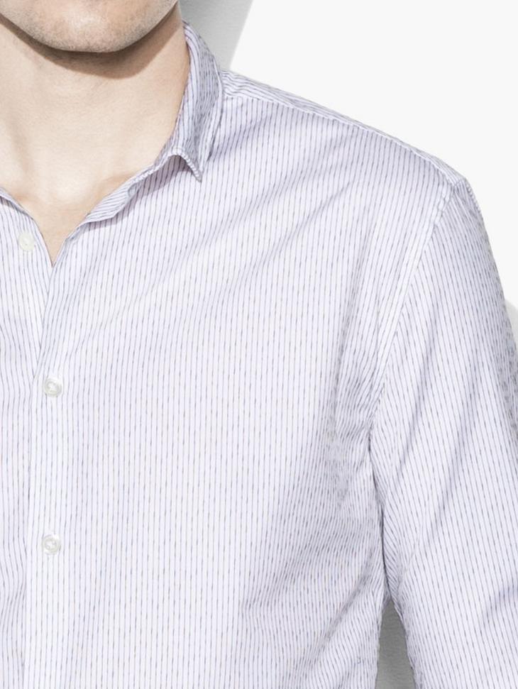 MICRO STRIPE STAND COLLAR SHIRT image number 3