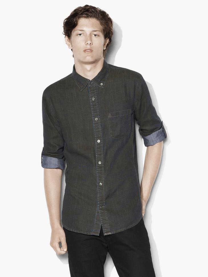 Adjustable Sleeve Button-Down Shirt image number 1