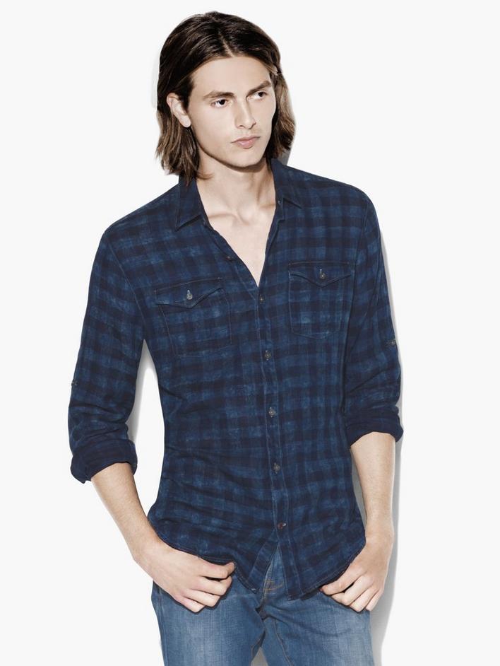 ROLL-UP SLEEVE PLAID SHIRT image number 1