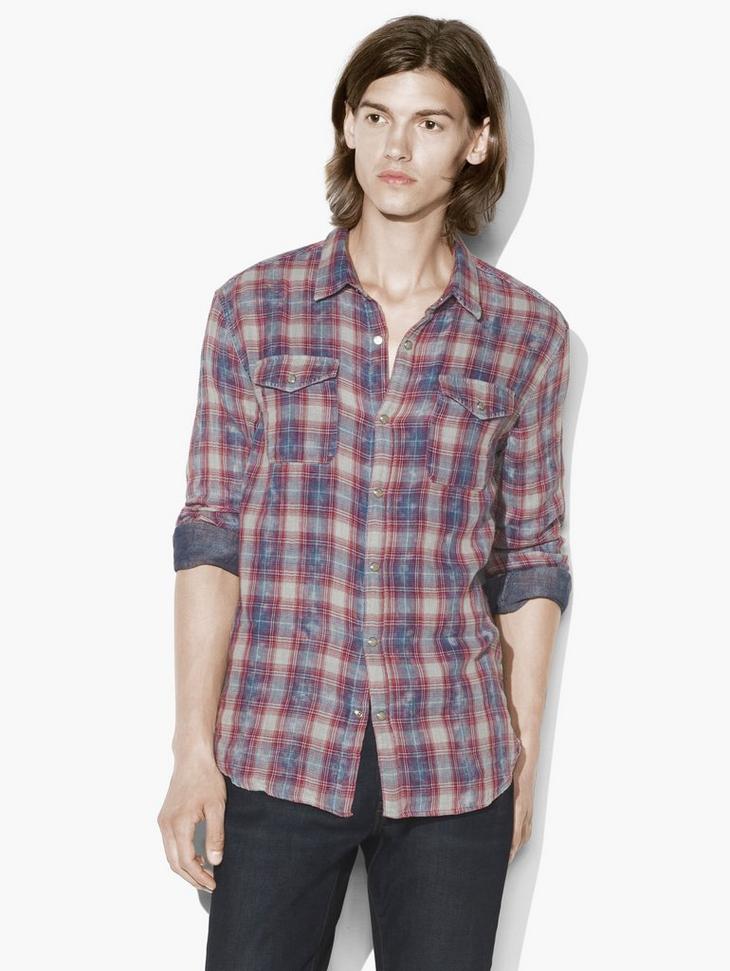 Snap Front Plaid Shirt image number 1