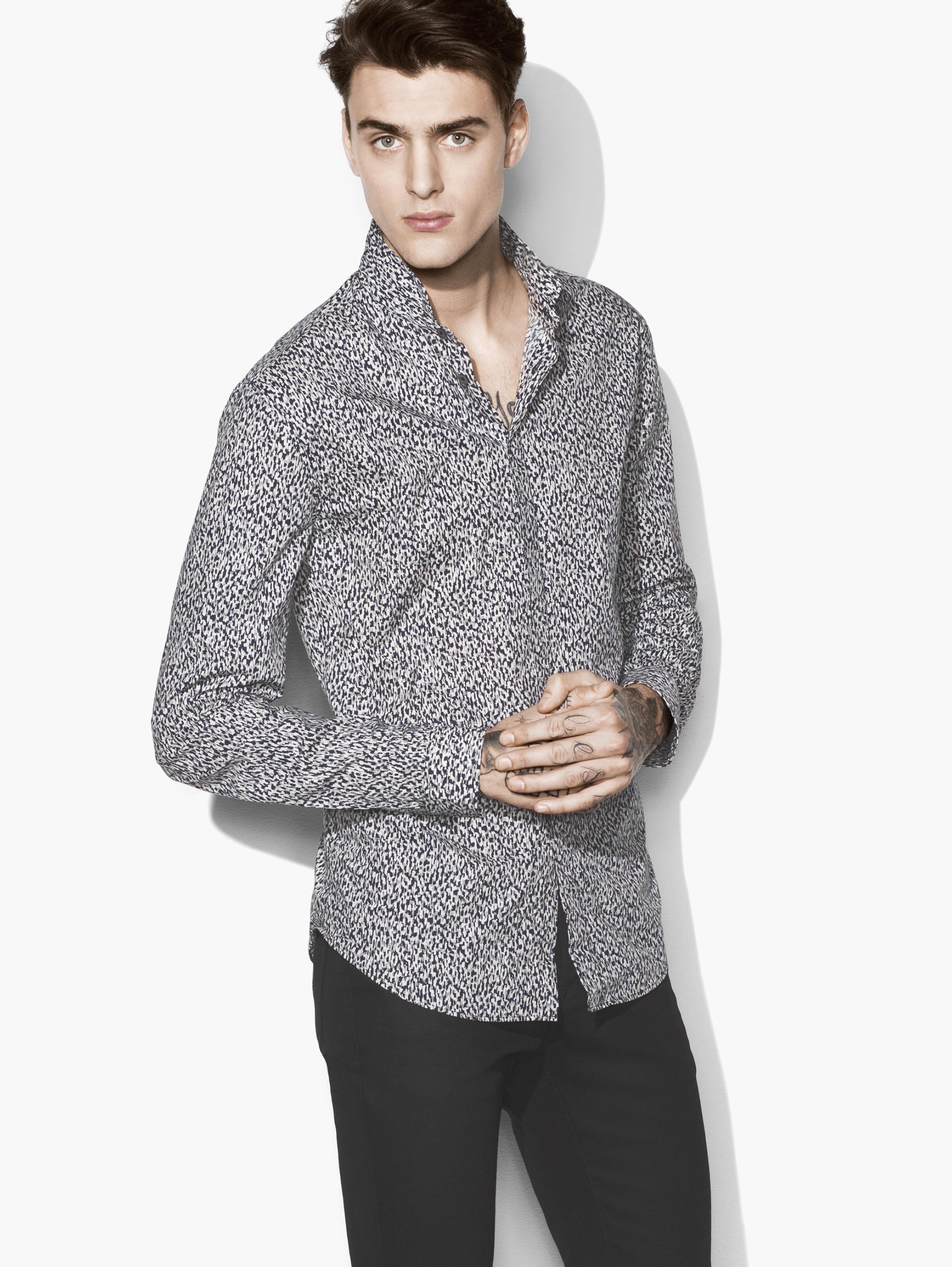 WIRE-COLLAR PRINTED SHIRT image number 1