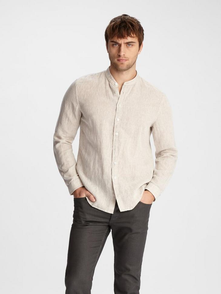 CLASSIC FIT BAND COLLAR SHIRT image number 1