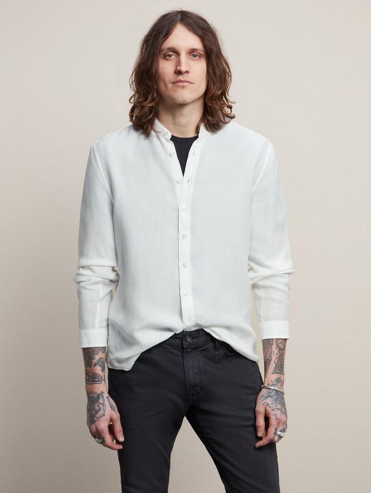 CLASSIC FIT SHIRT WITH BAND COLLAR image number 1