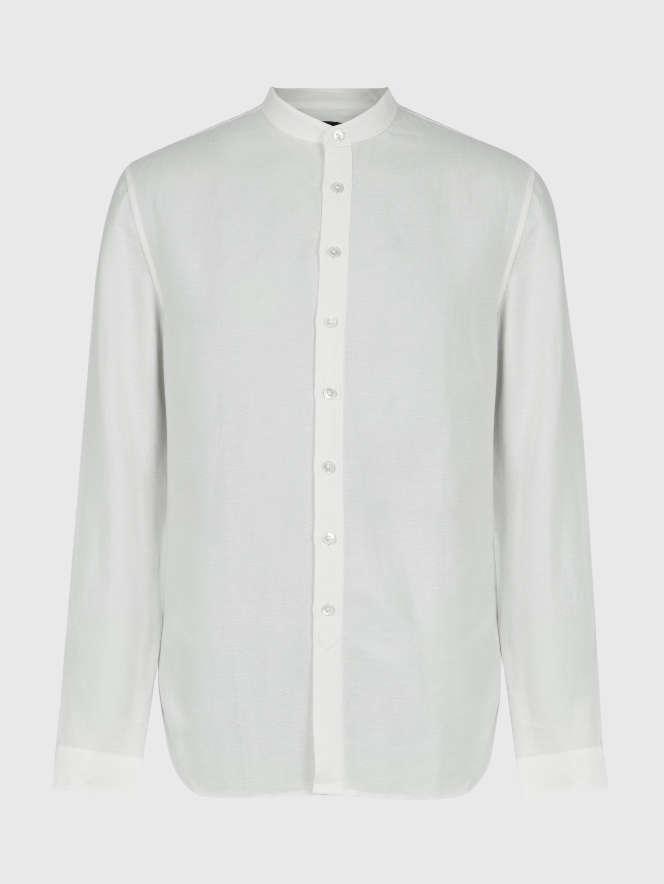 CLASSIC FIT SHIRT WITH BAND COLLAR image number 2