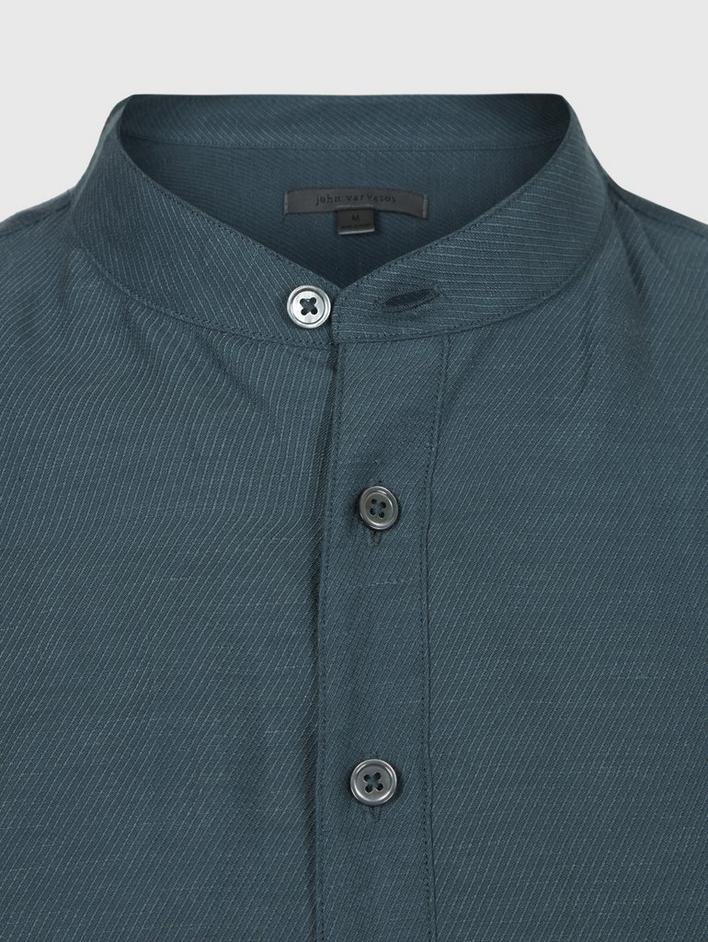CLASSIC FIT SHIRT WITH BAND COLLAR image number 5