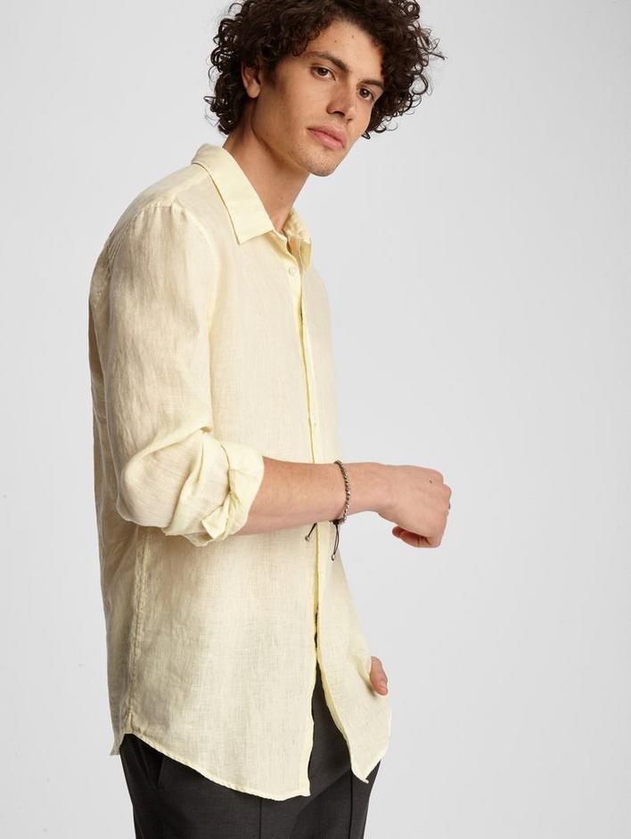 CLASSIC FIT LINEN SHIRT image number 4