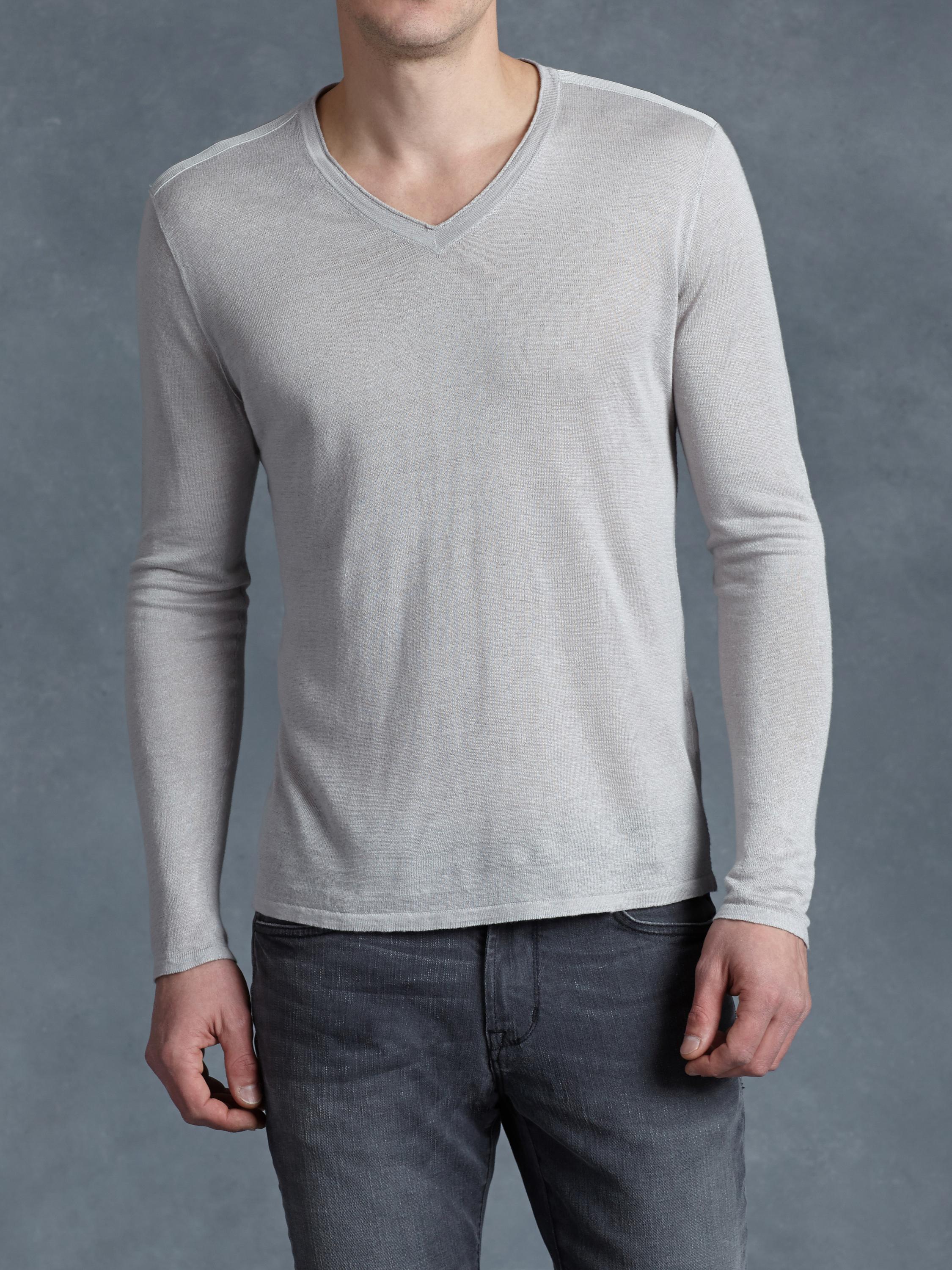 LS VNECK W RIBBED CUFF image number 1