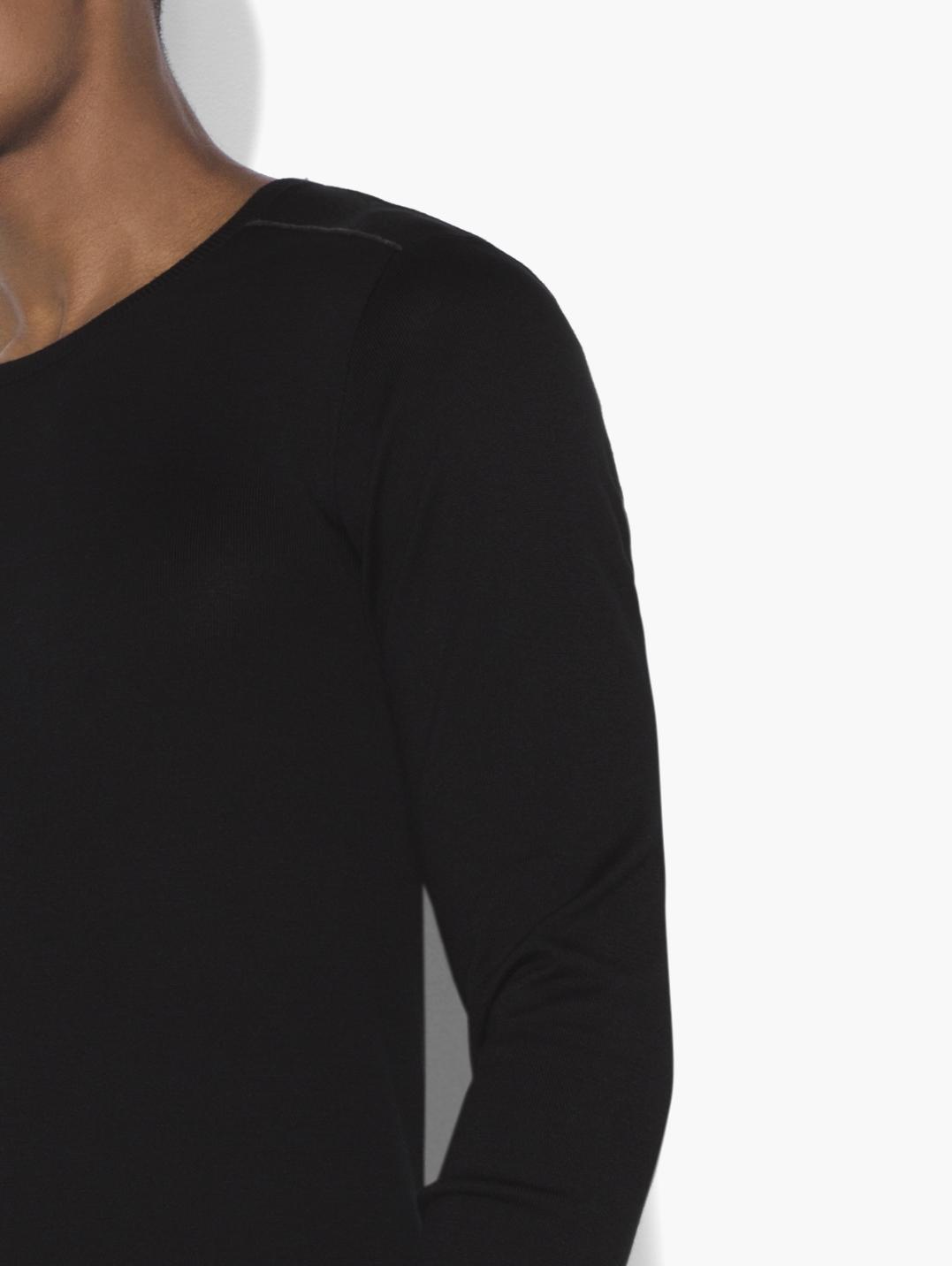 Crewneck Sweater with Shoulder Piping image number 3