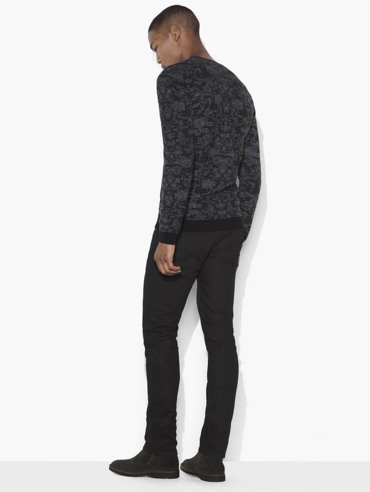 Pixelated V-Neck Sweater image number 2