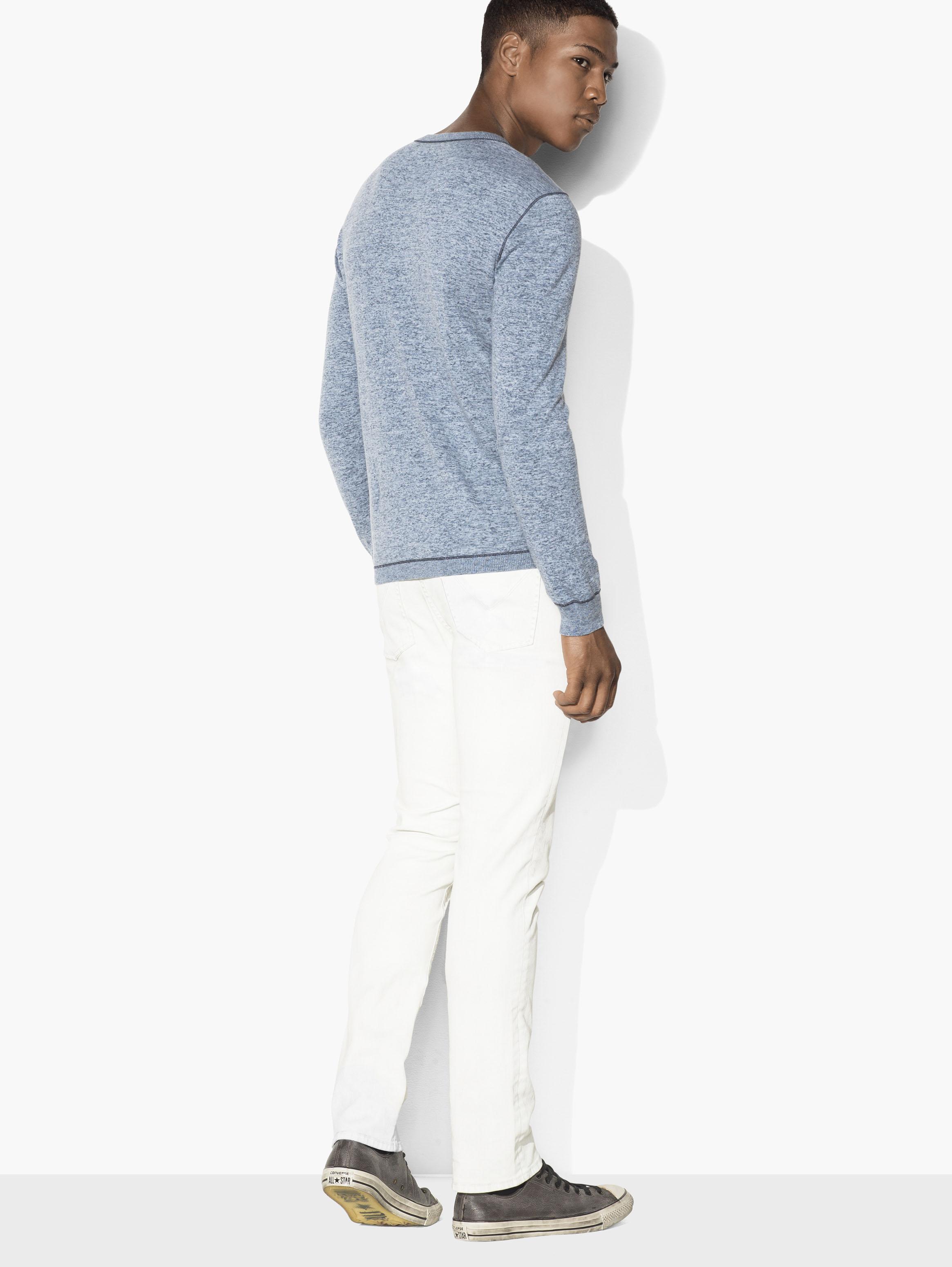 Henley Sweater with Stitched Details image number 2