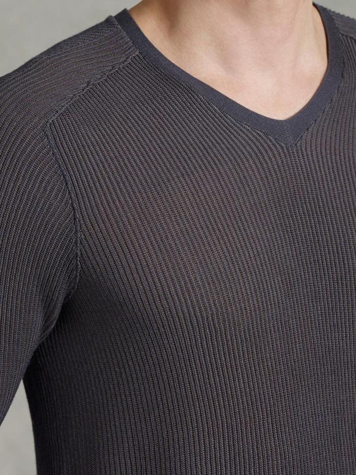 Mini Cable V-Neck Sweater image number 3