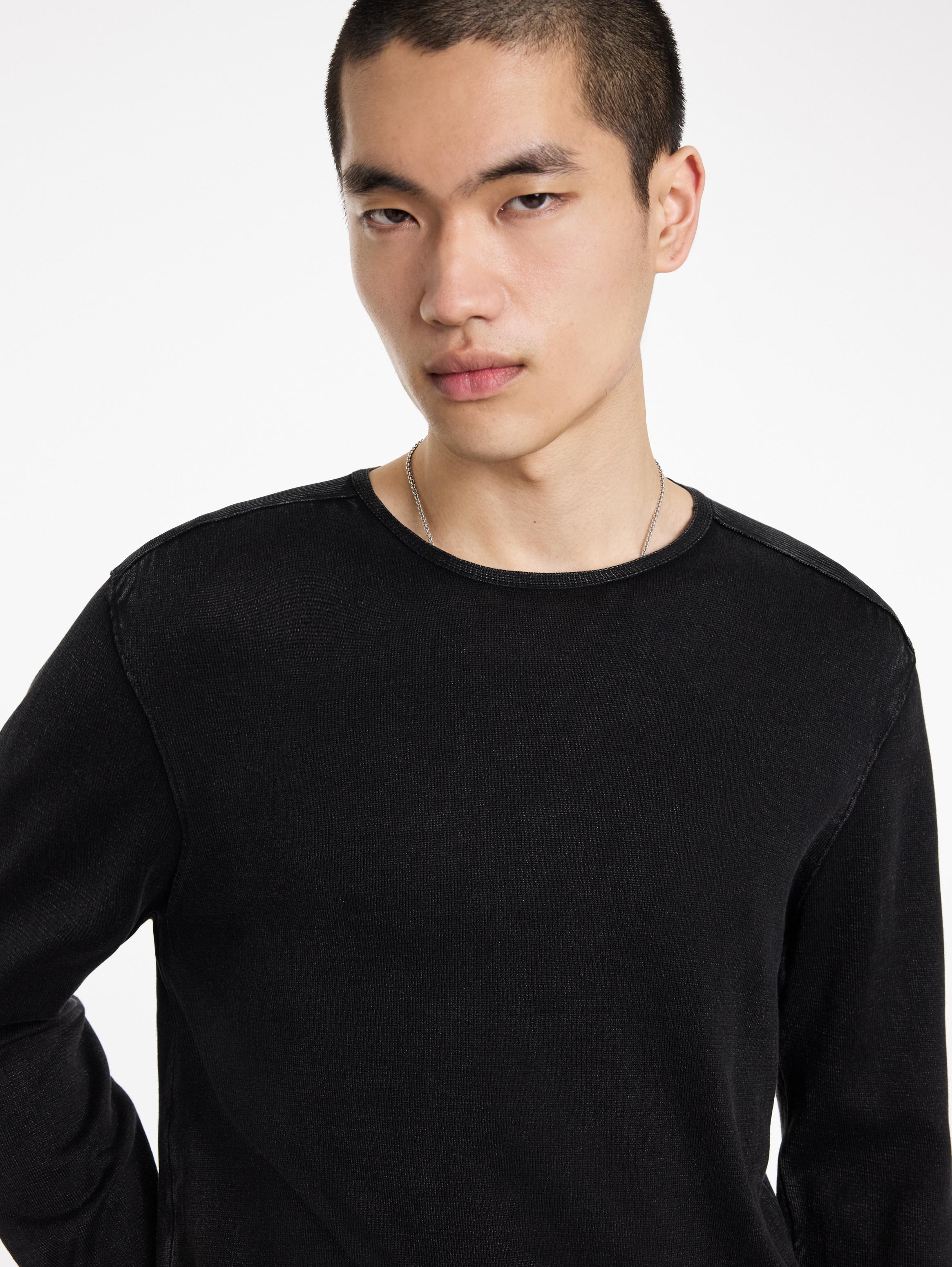 Black Crew Neck Sweater For Men