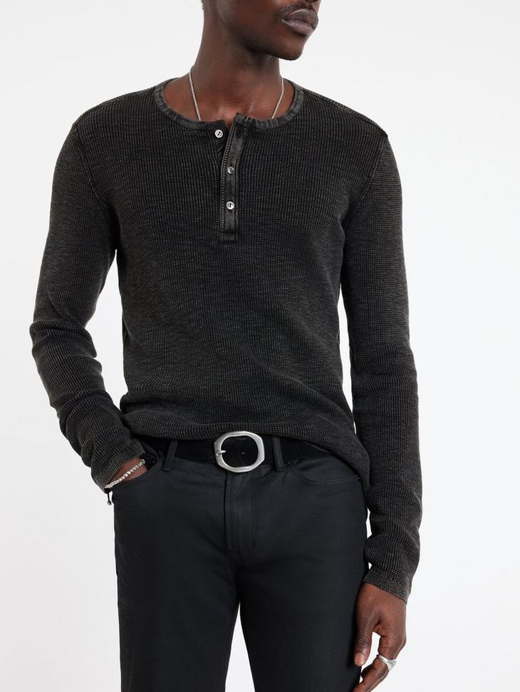 MEMPHIS WAFFLE HENLEY | John Varvatos MEMPHIS WAFFLE HENLEY | John Varvatos