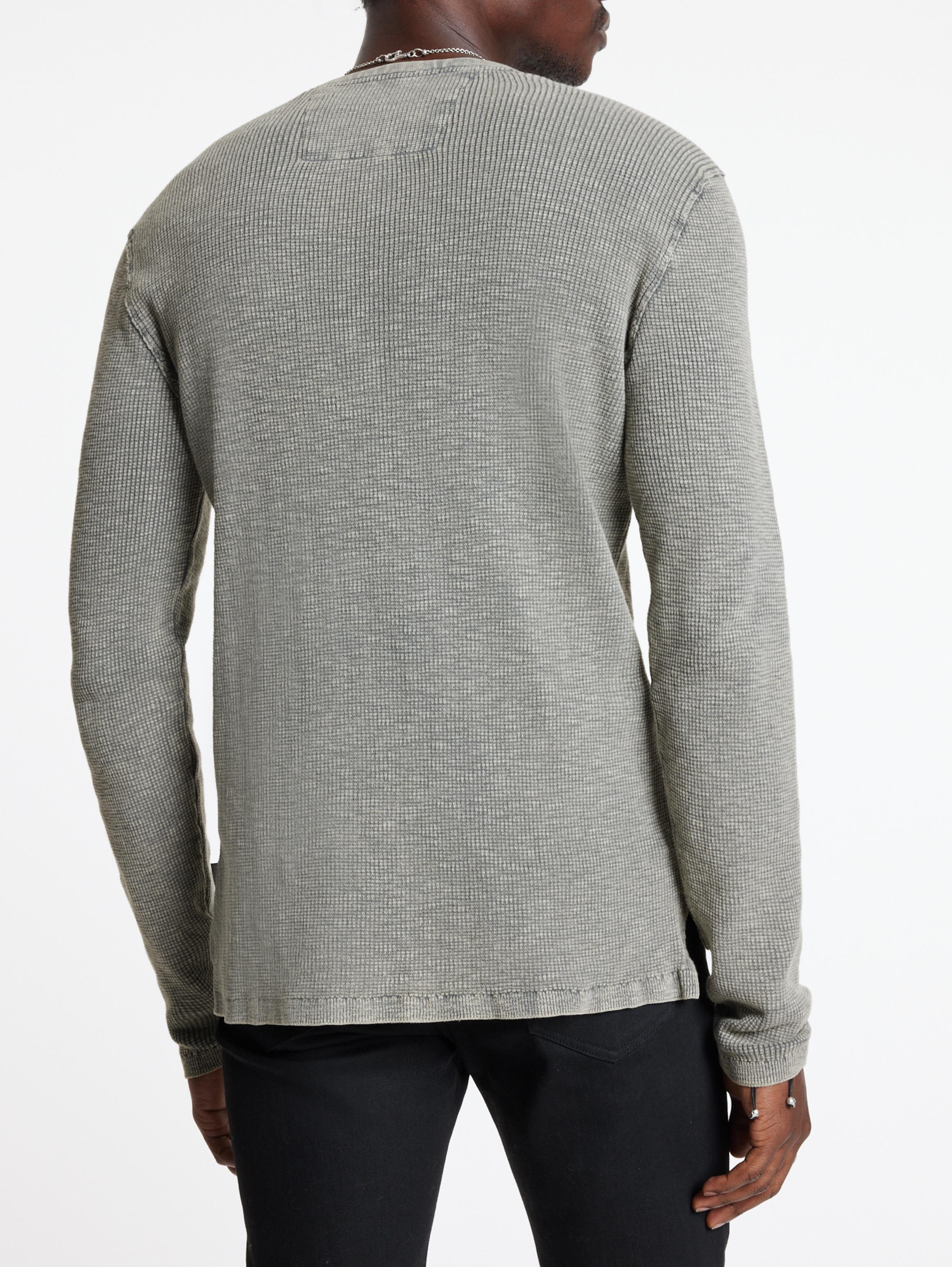 Grey Classic Waffle Henley – JACHS NY