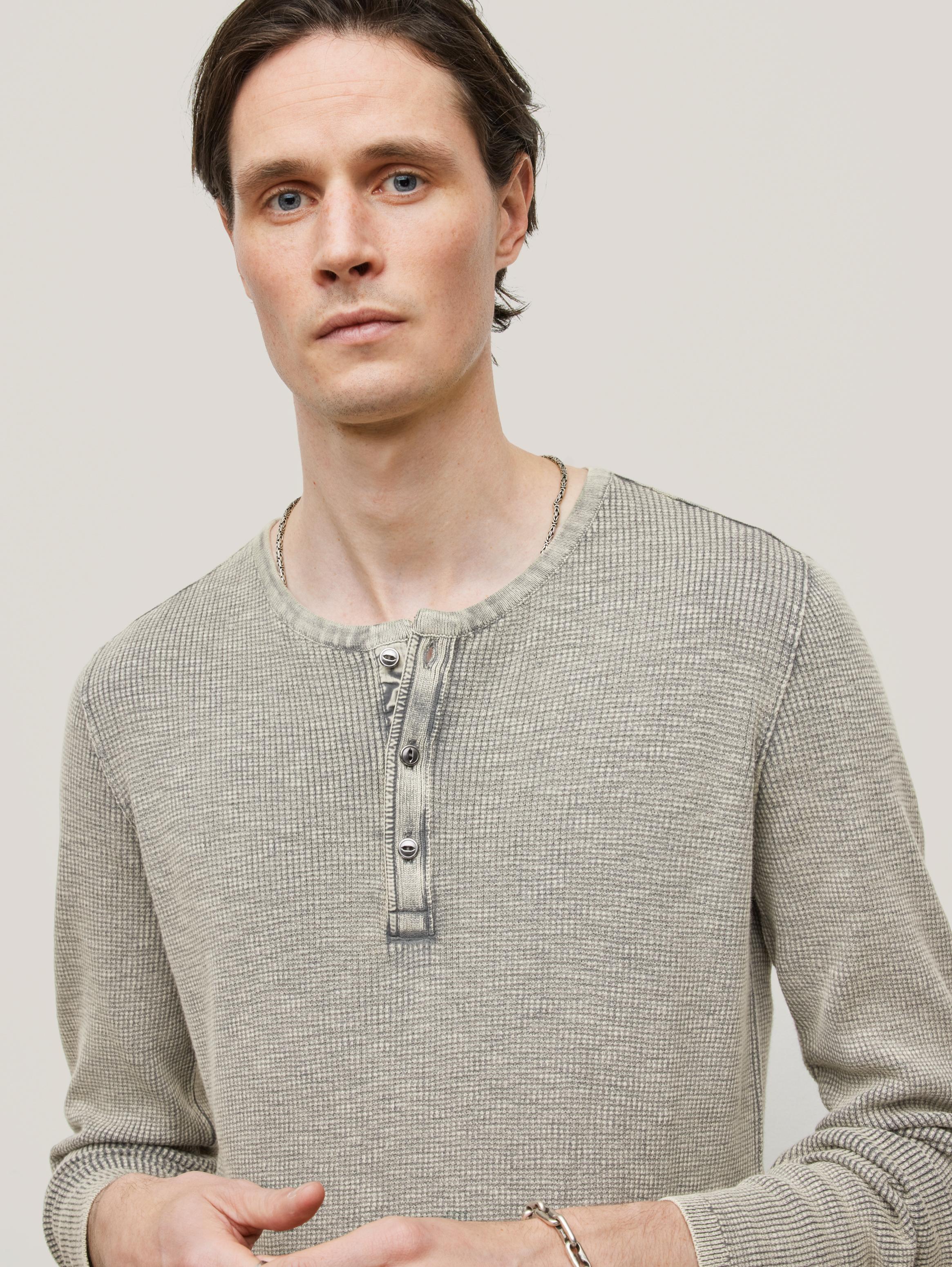 The Waffle-Knit Henley, 41% OFF