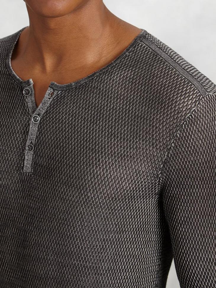 Silk Henley Sweater image number 3