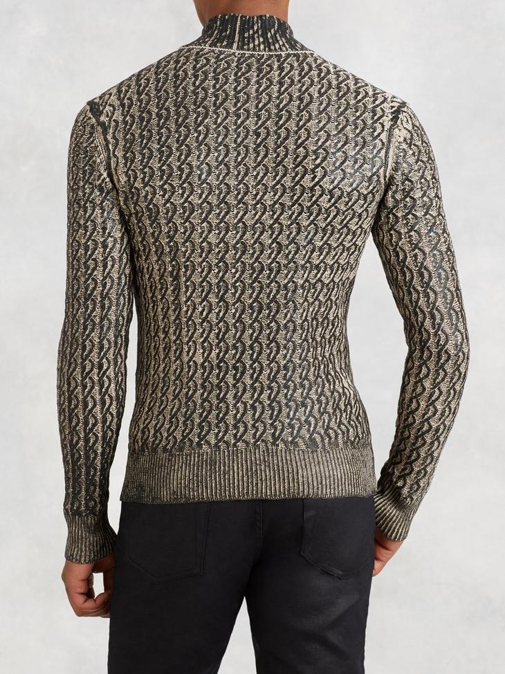 Foil Cable Knit Sweater image number 2