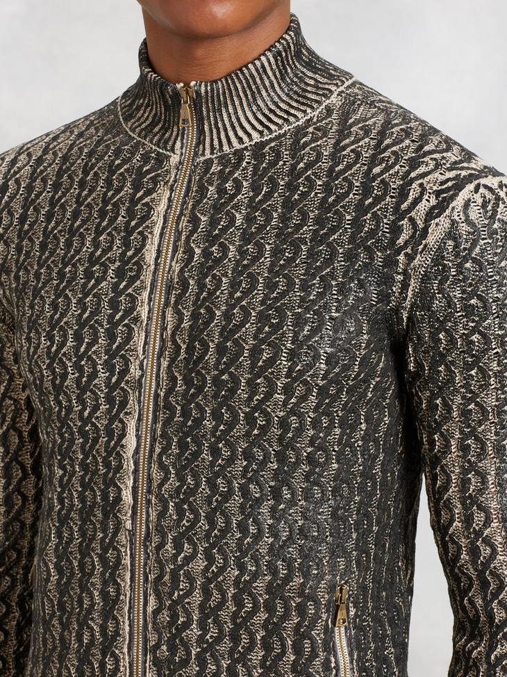 Foil Cable Knit Sweater image number 3
