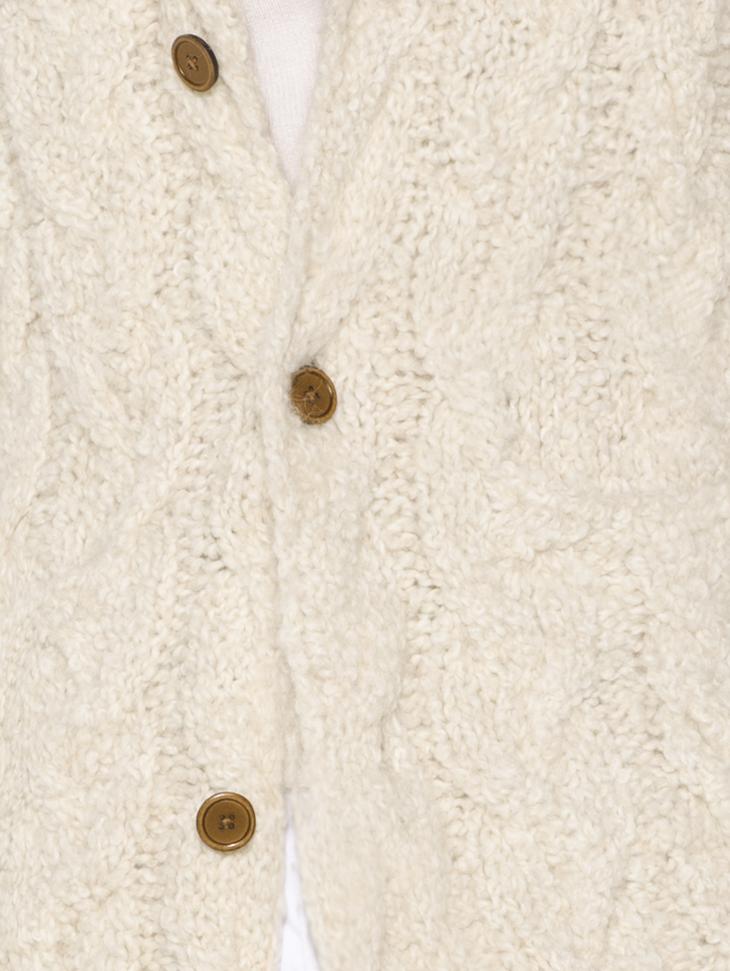 Hand-Knit Chunky Cable Sweater Coat image number 3