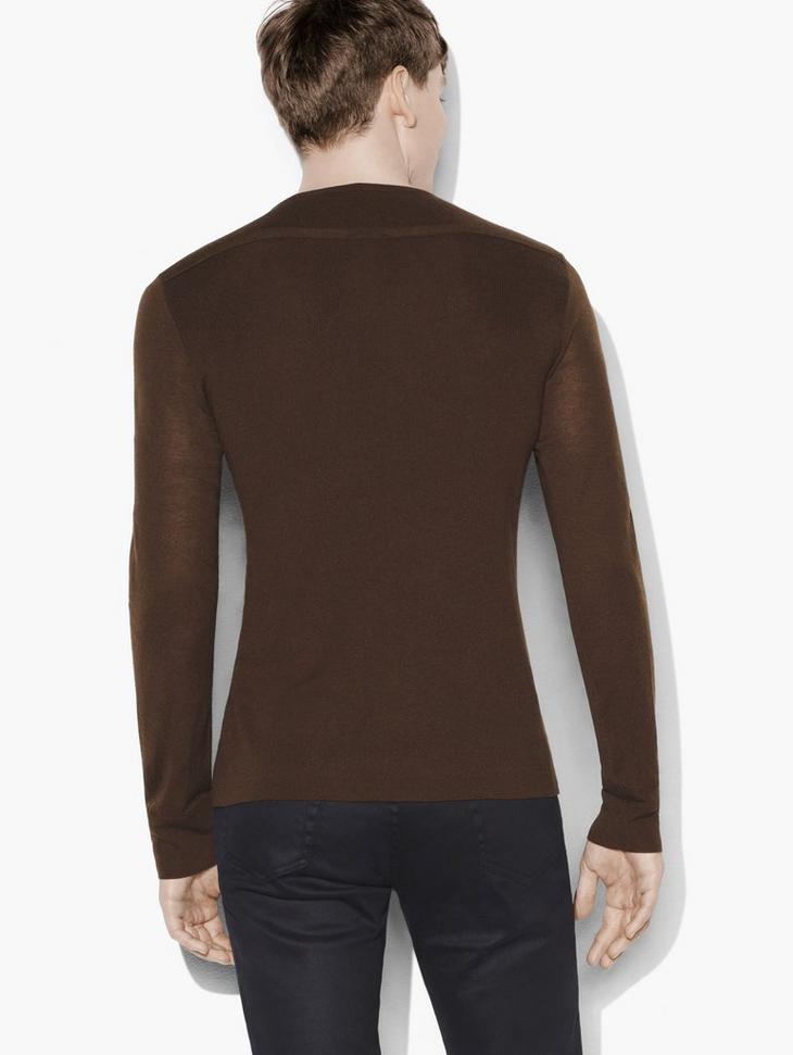Silk & Cashmere Henley Sweater image number 2